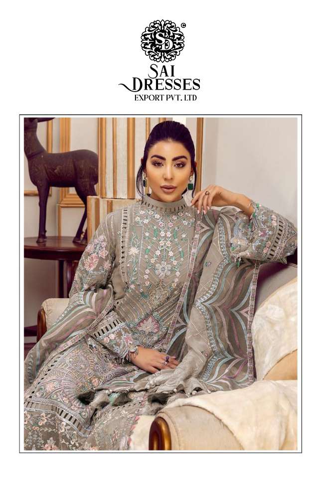 SAI DRESSES PRESENT D.NO 1571 A TO 1571 D PARTY WEAR SEMI STITCHED HEAVY PAKISTANI DESIGNER SUITS IN WHOLESALE RATE IN SURAT 
