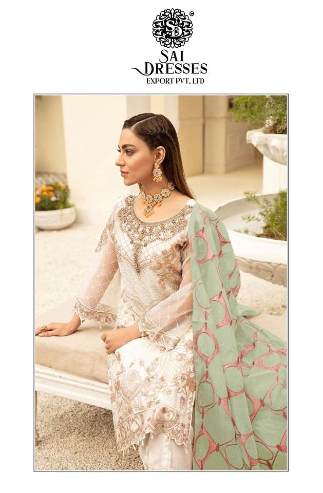 SAI DRESSES PRESENT D.NO 1821 A TO 1821 D FESTIVE WEAR EMBROIDERED PAKISTANI DESIGNER SUITS IN WHOLESALE RATE IN SURAT
