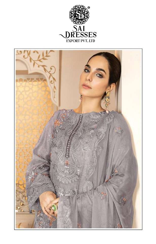 SAI DRESSES PRESENT D.NO 1851 A TO 1851 D PARTY WEAR EMBROIDERED PAKISTANI DESIGNER SUITS IN WHOLESALE RATE IN SURAT