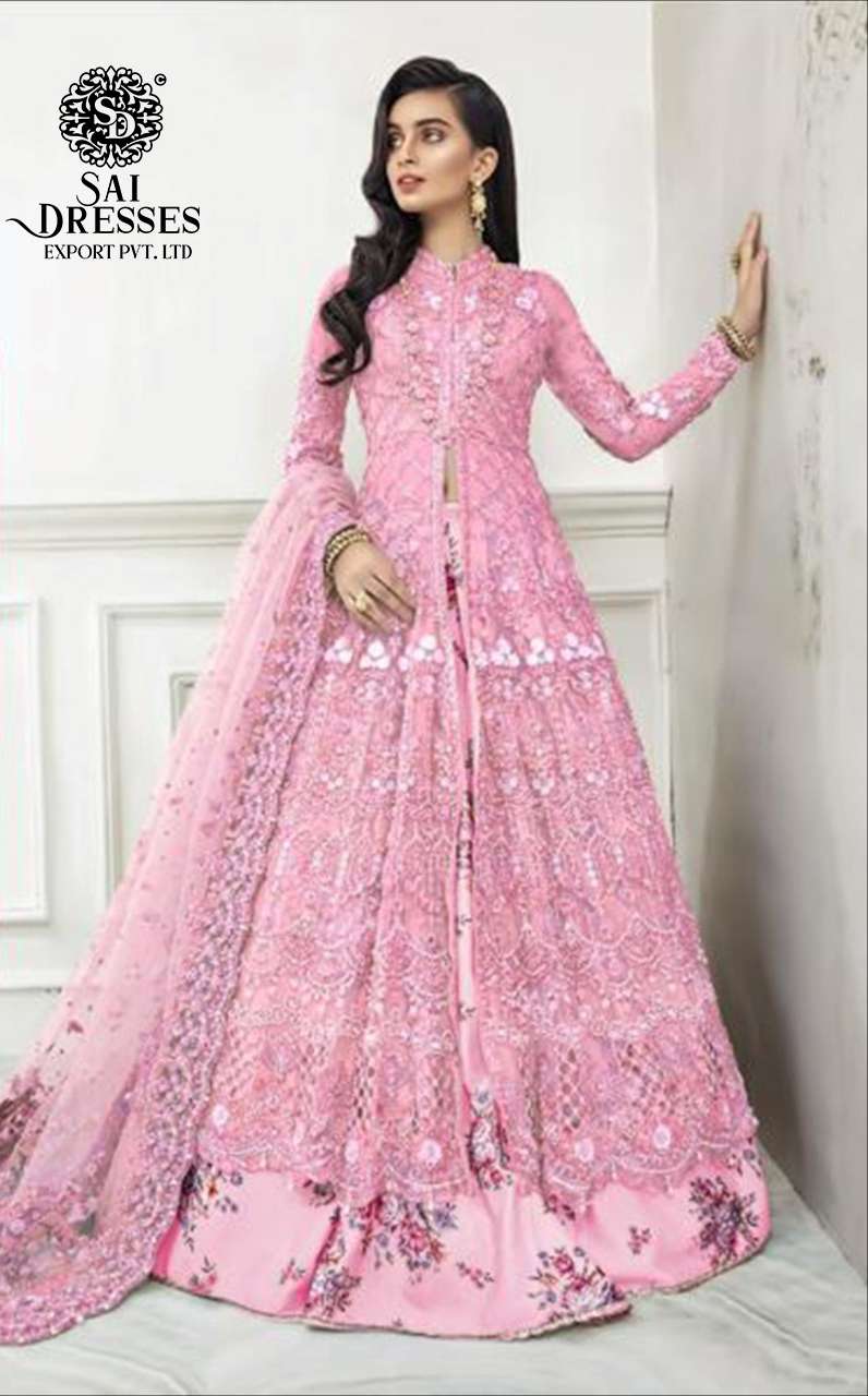  SAI DRESSES PRESENT D.NO S - 2171 TO S - 2171 D SEMI STITCHED WEDDING WEAR PAKISTANI DESIGNER SUITS IN WHOLESALE RATE IN SURAT