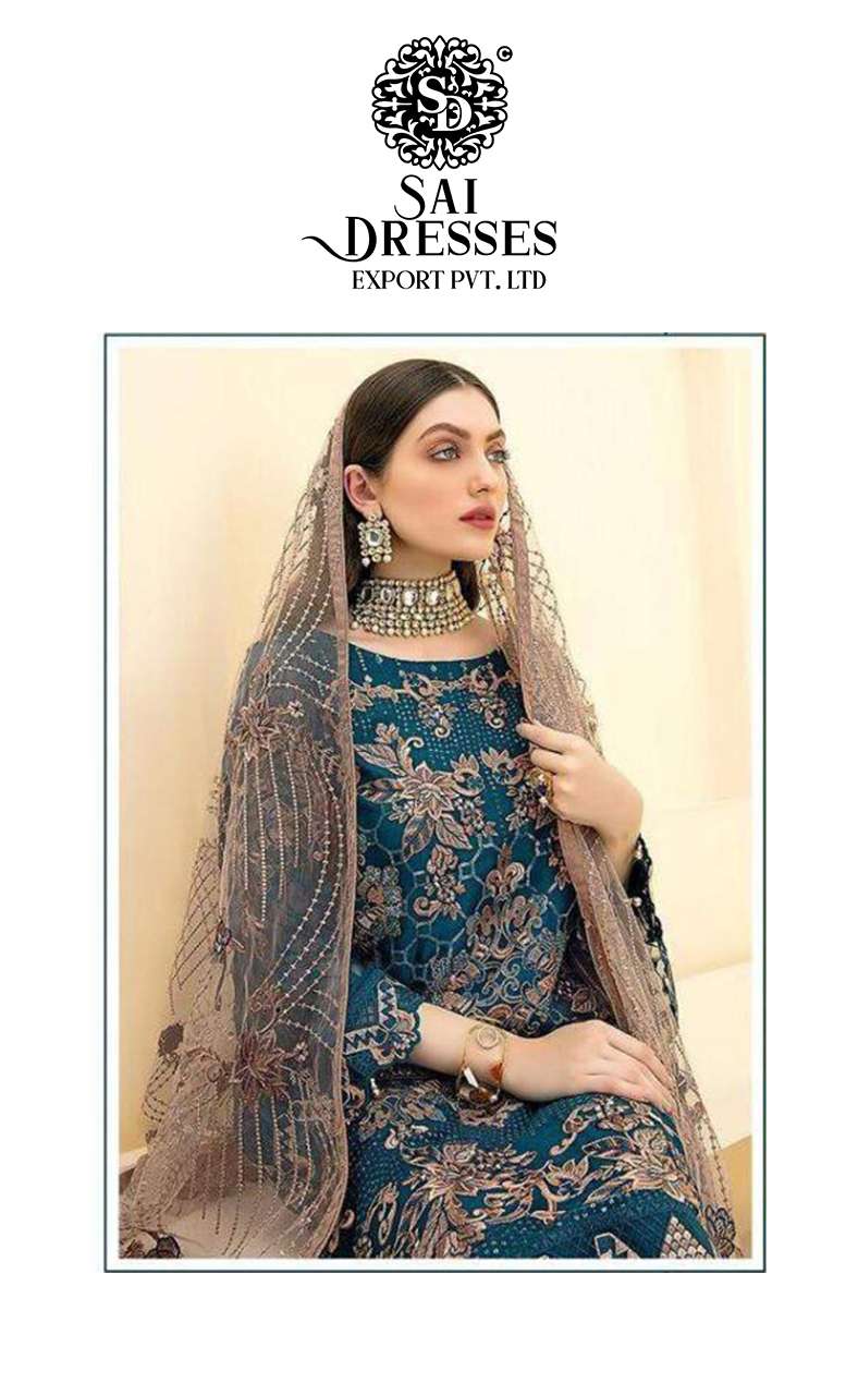  SAI DRESSES PRESENT D.NO S - 2352 TO S - 2352 B SEMI STITCHED PAKISTANI DESIGNER SALWAR SUITS IN WHOLESALE RATE IN SURAT