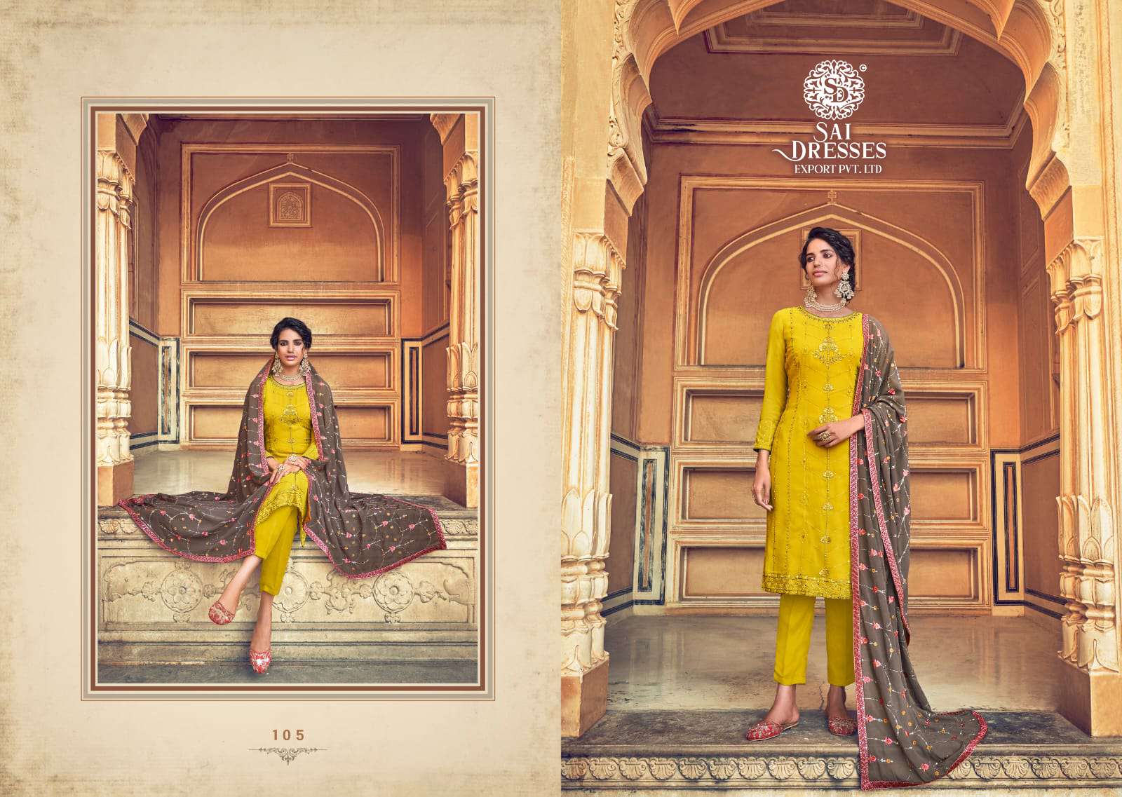 SAI DRESSES PRESENT DREAM VOL 2 EXCLUSIVE EMBROIDERED PARTY WEAR DESIGNER SUITS IN WHOLESALE RATE IN SURAT 