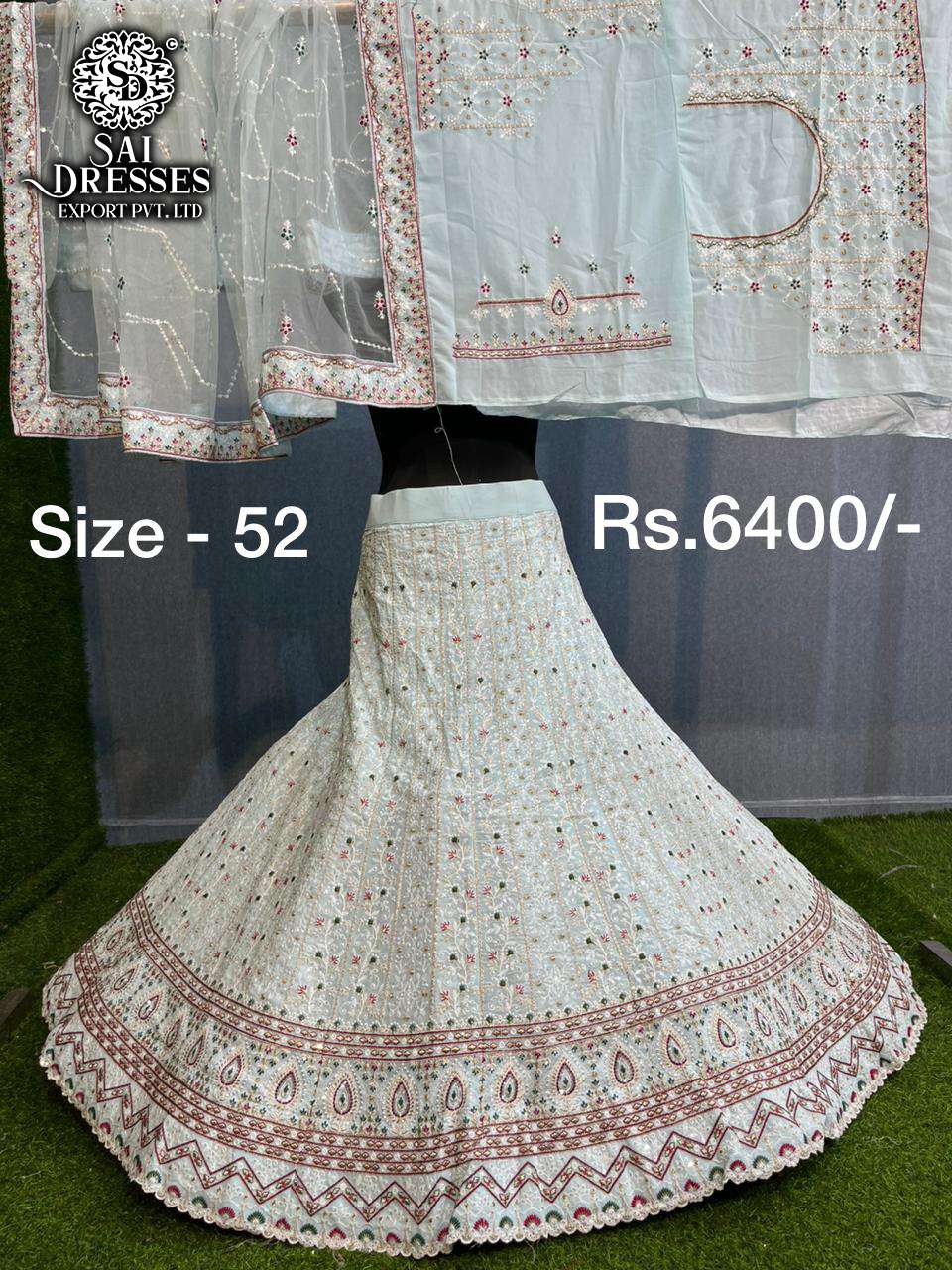 SAI DRESSES PRESENT FESTIVE WEAR BEAUTIFUL DESIGNER LEHENGA COLLECTION IN WHOLESALE RATE IN SURAT