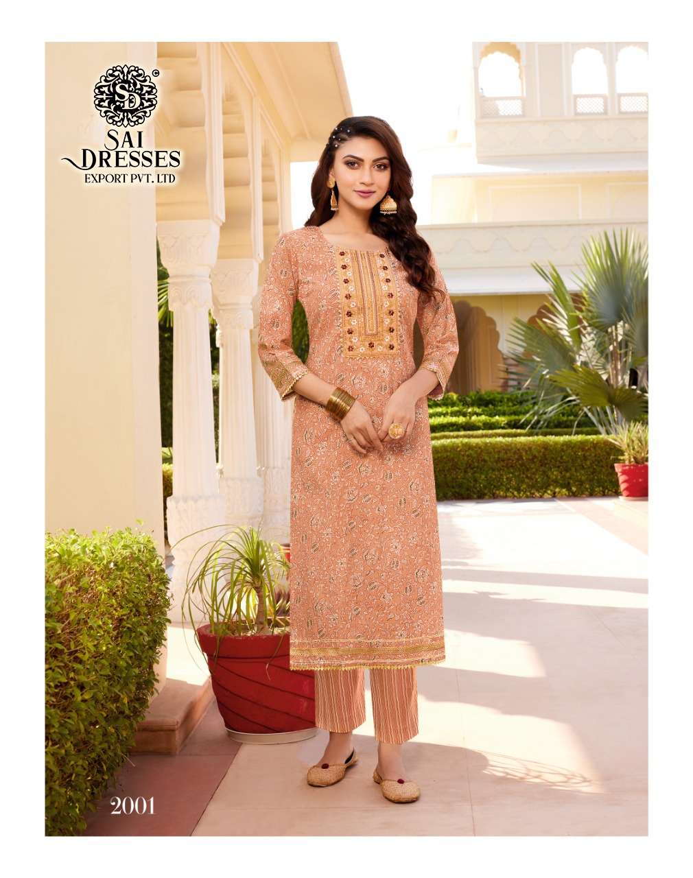 SAI DRESSES PRESENT GOLDY VOL 2 READY TO WEAR DESIGNER KURTI WITH PANT IN WHOLESALE RATE IN SURAT 