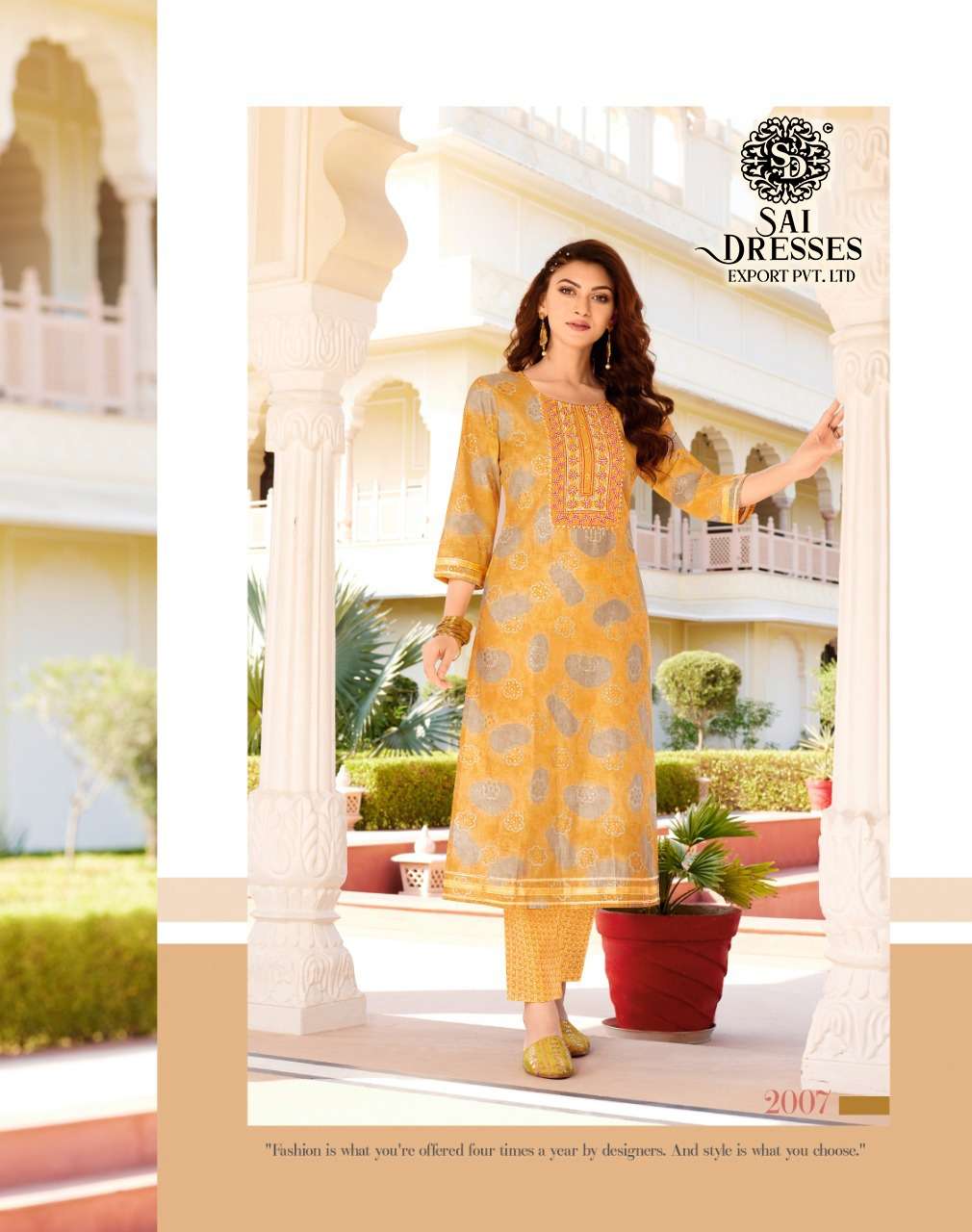 SAI DRESSES PRESENT GOLDY VOL 2 READY TO WEAR DESIGNER KURTI WITH PANT IN WHOLESALE RATE IN SURAT 