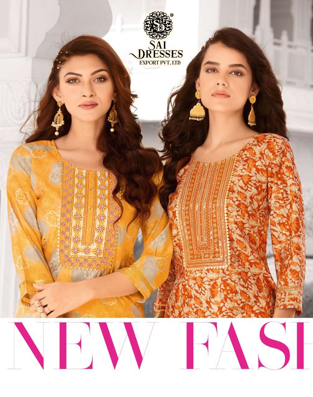 SAI DRESSES PRESENT GOLDY VOL 2 READY TO WEAR DESIGNER KURTI WITH PANT IN WHOLESALE RATE IN SURAT 