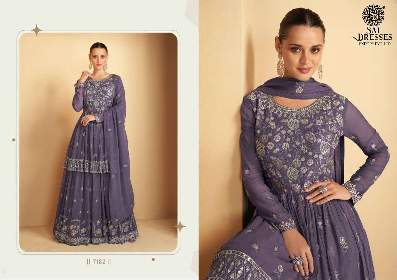 SAI DRESSES PRESENT IMLIE FESTIVE WEAR READYMADE REAL GEORGETTE DESIGNER COLLECTION IN WHOLESALE RATE IN SURAT 