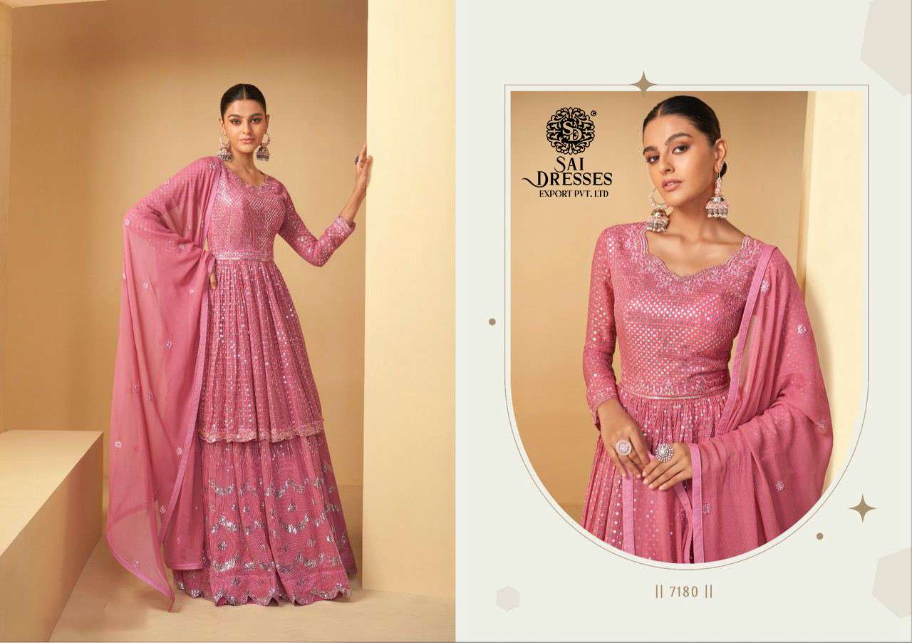 SAI DRESSES PRESENT IMLIE FESTIVE WEAR READYMADE REAL GEORGETTE DESIGNER COLLECTION IN WHOLESALE RATE IN SURAT 