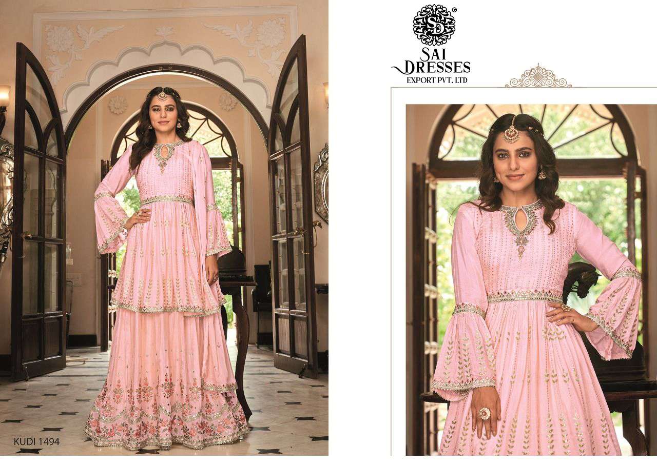 SAI DRESSES PRESENT KUDI READYMADE PEPLUM WITH SKIRT STYLE WEDDING CONCEPT IN WHOLESALE RATE IN SURAT 