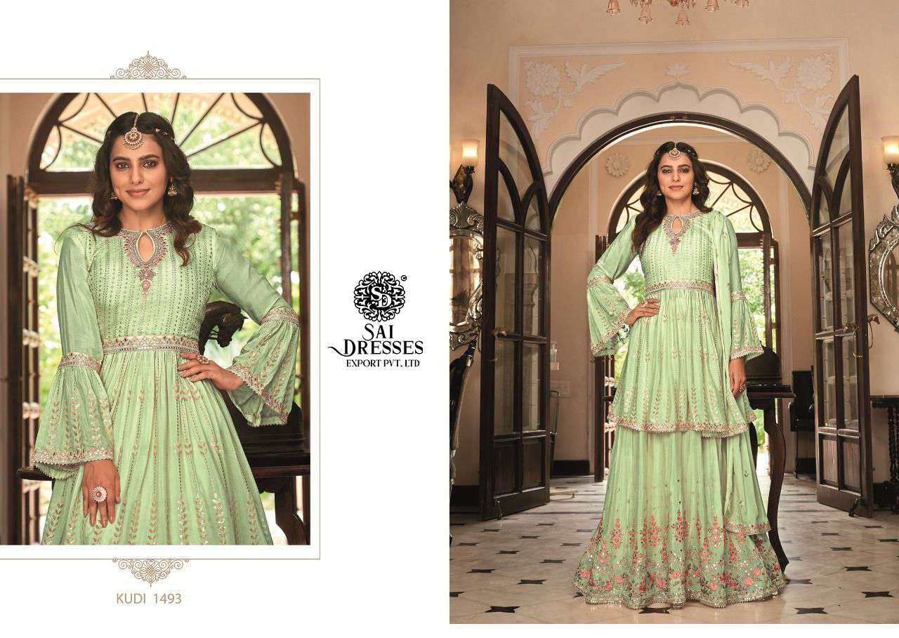 SAI DRESSES PRESENT KUDI READYMADE PEPLUM WITH SKIRT STYLE WEDDING CONCEPT IN WHOLESALE RATE IN SURAT 