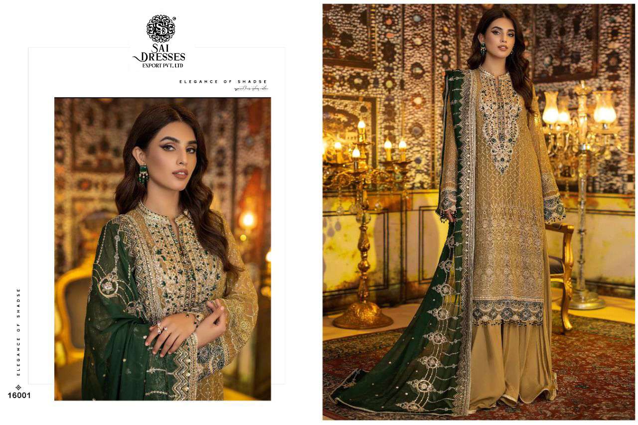 SAI DRESSES PRESENT MAHNUR VOL 16 SEMI STITCHED BRIDAL CONCEPT PAKISTANI DESIGNER SUITS IN WHOLESALE RATE IN SURAT