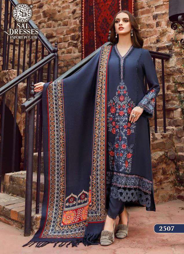 SAI DRESSES PRESENT MARIA B EXCLUSIVE COLLECTION VOL 5 HEAVY KASMIRI SELF EMBROIDERED DESIGNER PAKISTANI SALWAR SUITS IN WHOLESALE RATE IN SURAT
