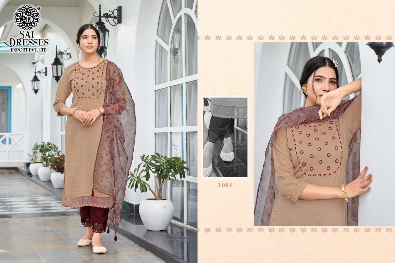 SAI DRESSES PRESENT MARIGOLD READY TO FESTIVE WEAR PANT STYLE DESIGNER SUITS IN WHOLESALE RATE IN SURAT