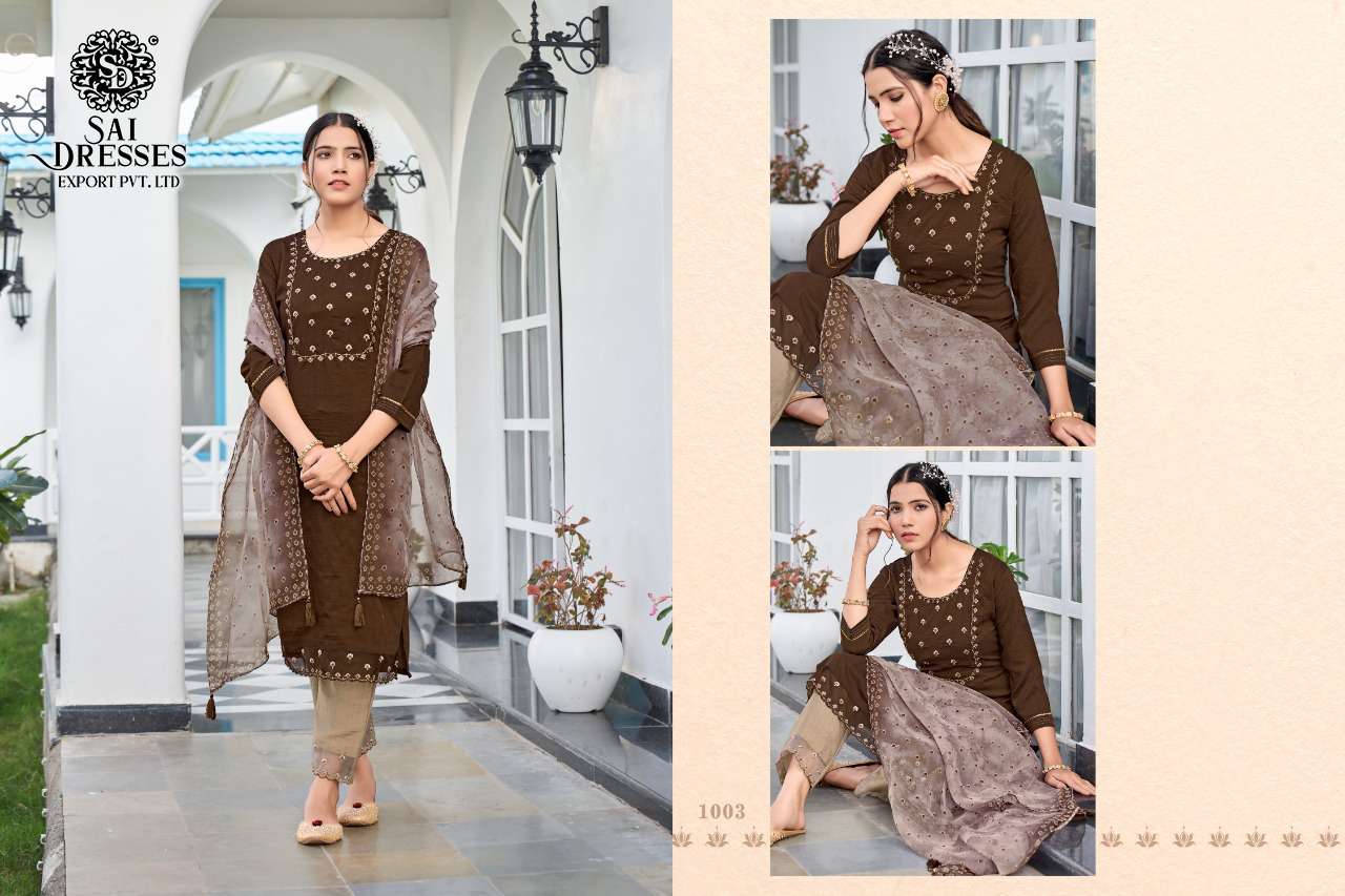 SAI DRESSES PRESENT MARIGOLD READY TO FESTIVE WEAR PANT STYLE DESIGNER SUITS IN WHOLESALE RATE IN SURAT