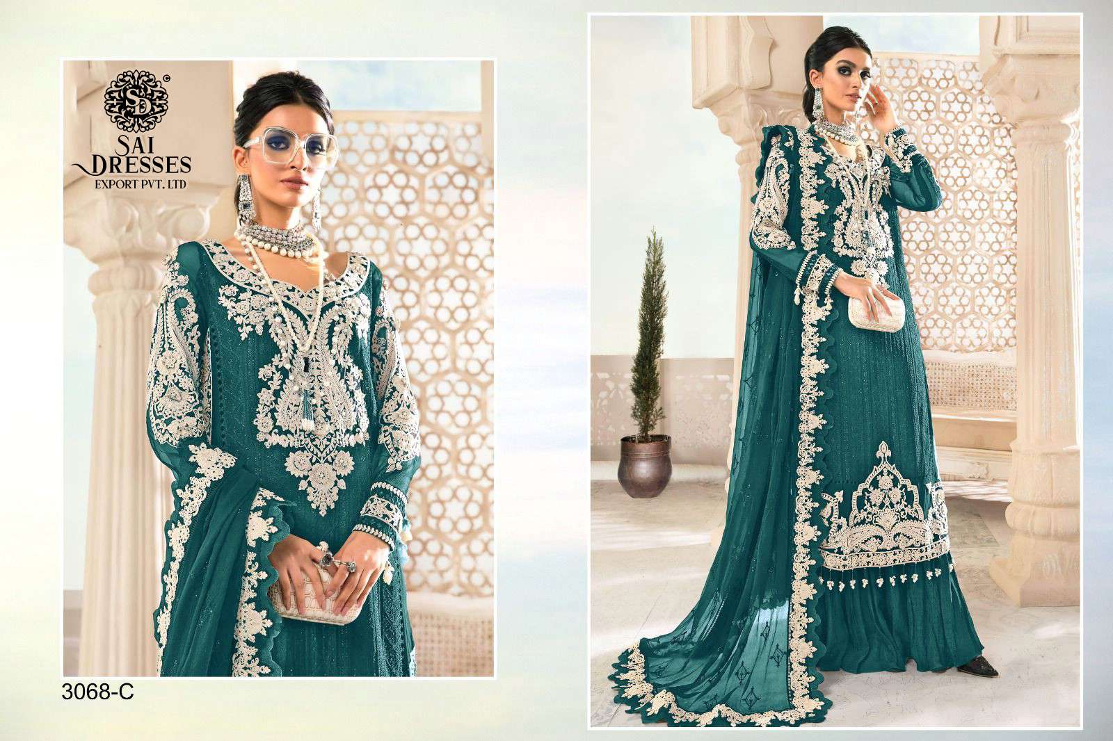 SAI DRESSES PRESENT MUSHQ VOL 14 PARTY WEAR SEMI STITCHED PAKISTANI DESIGNER SALWAR SUITS IN WHOLESALE RATE IN SURAT