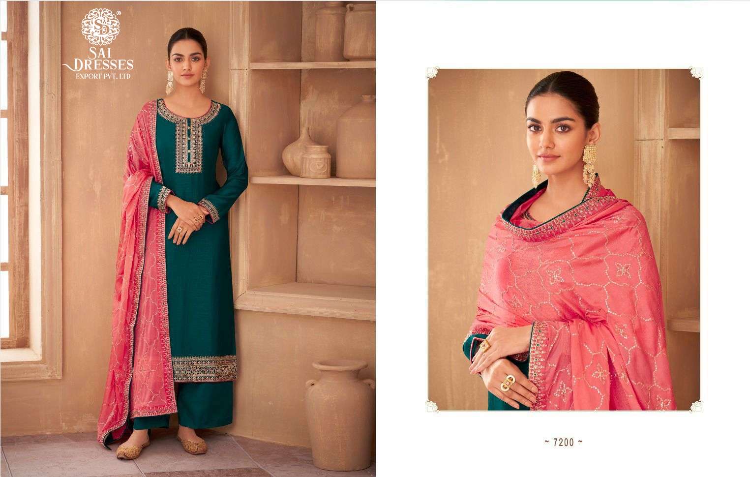 SAI DRESSES PRESENT NAYAN SILK EXCLUSIVE FANCY PARTY WEAR DESIGNER SALWAR SUITS IN WHOLESALE RATE IN SURAT