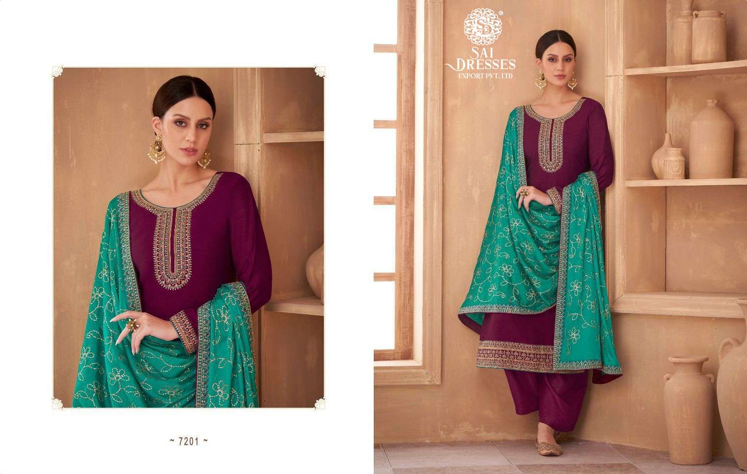 SAI DRESSES PRESENT NAYAN SILK EXCLUSIVE FANCY PARTY WEAR DESIGNER SALWAR SUITS IN WHOLESALE RATE IN SURAT