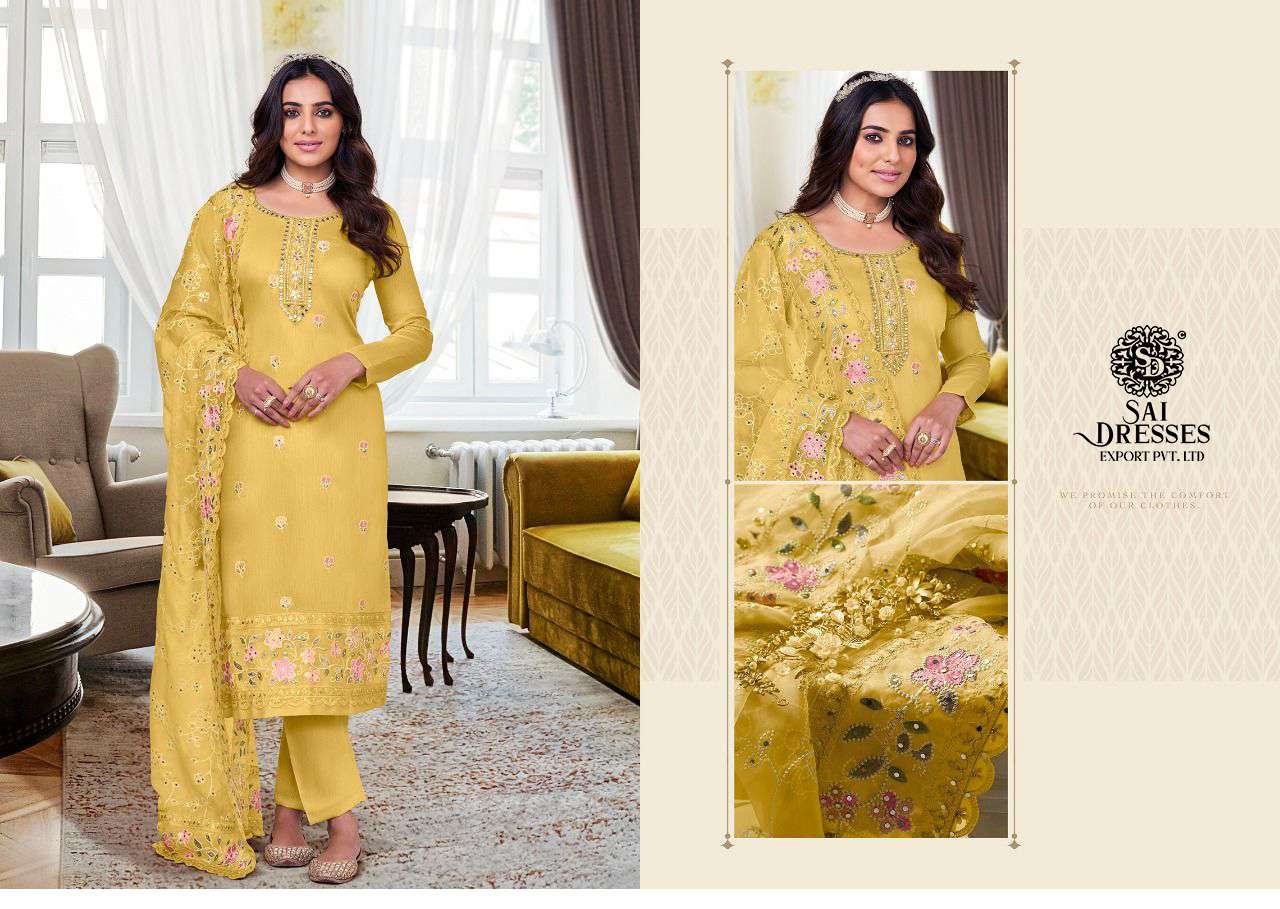 SAI DRESSES PRESENT NAYRA VOL 6 SEMI STITCHED PANT STYLE DESIGNER SUITS IN WHOLESALE RATE IN SURAT 