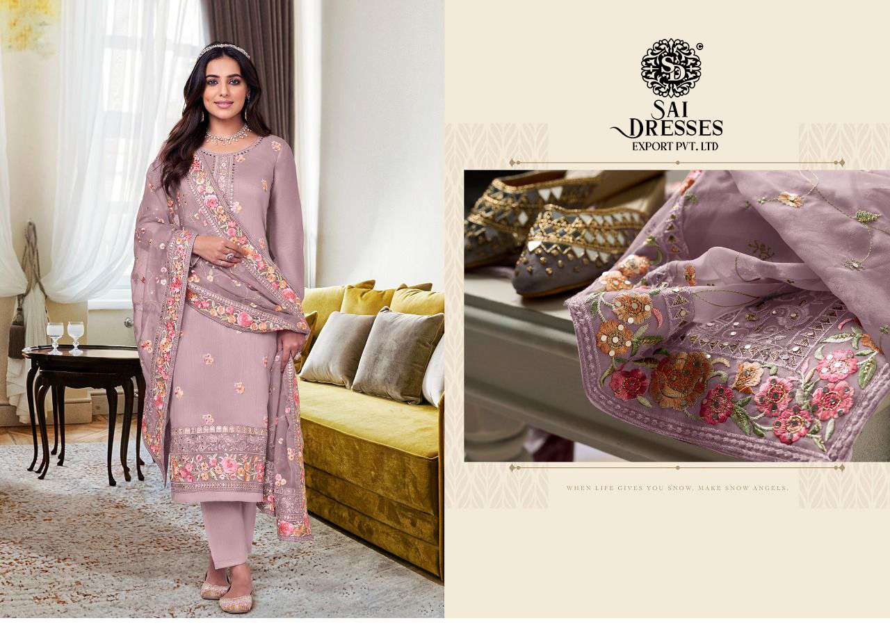 SAI DRESSES PRESENT NAYRA VOL 6 SEMI STITCHED PANT STYLE DESIGNER SUITS IN WHOLESALE RATE IN SURAT 