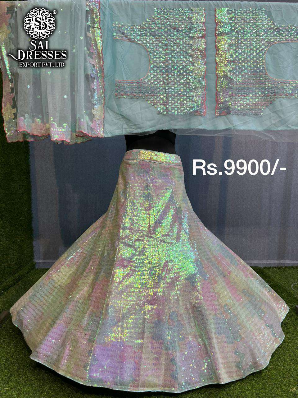 SAI DRESSES PRESENT PARTY WEAR BEAUTIFUL DESIGNER LEHENGA COLLECTION IN WHOLESALE RATE IN SURAT