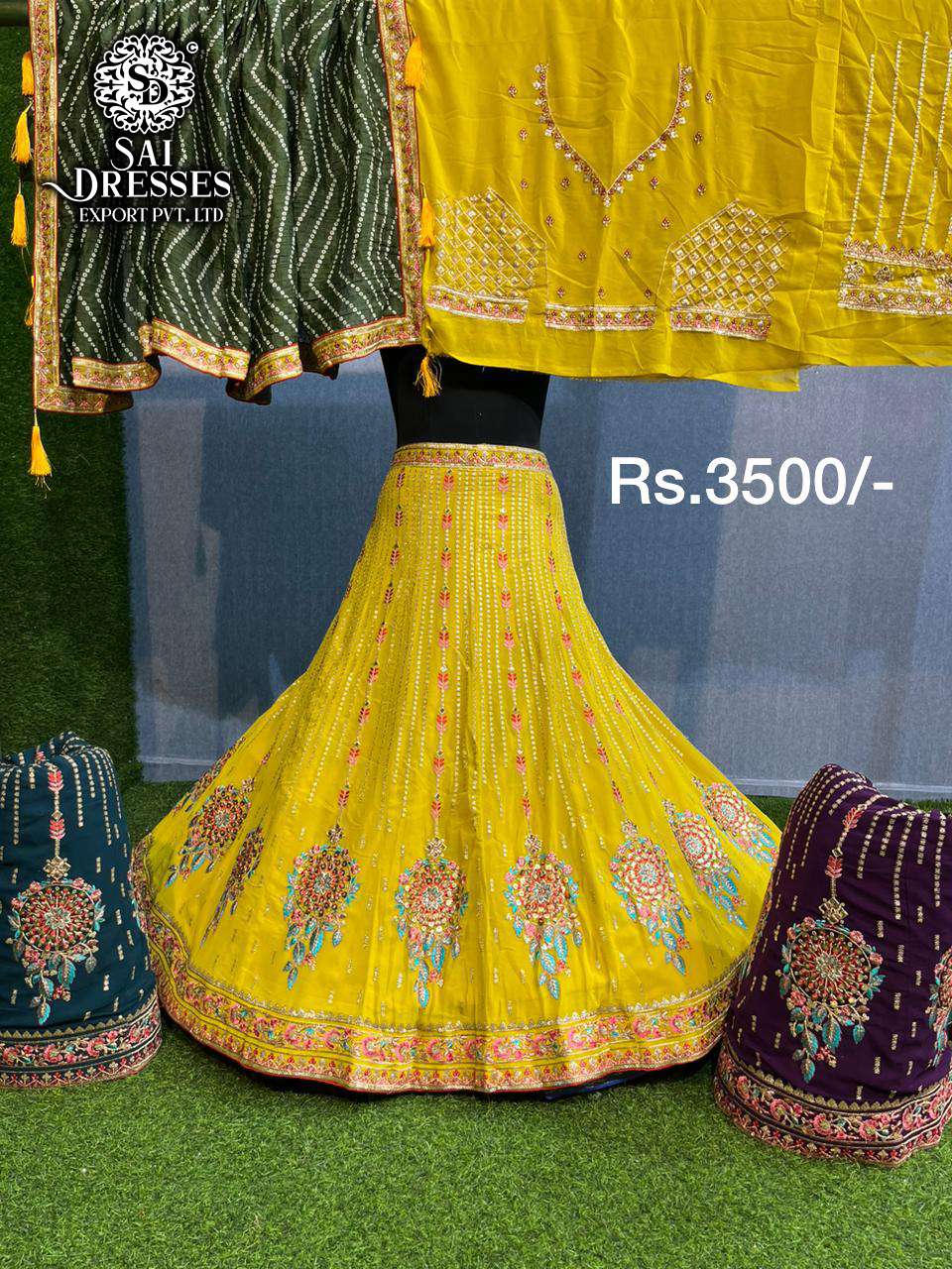 SAI DRESSES PRESENT SIMPLE SOBER DESIGNER LEHENGA COLLECTION IN WHOLESALE RATE IN SURAT