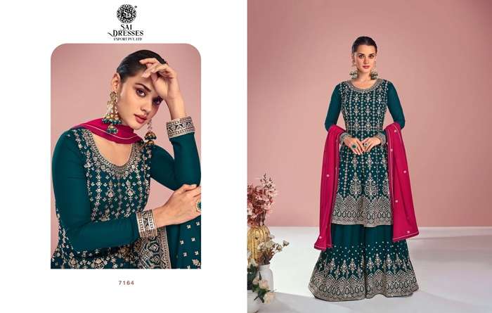 SAI DRESSES PRESENT SITARA READYMADE FESTIVE WEAR  SHARARA STYLE DESIGNER SUITS IN WHOLESALE RATE IN SURAT