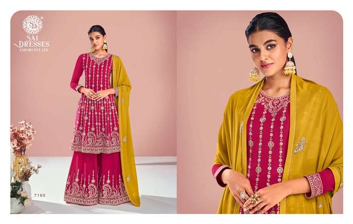 SAI DRESSES PRESENT SITARA READYMADE FESTIVE WEAR  SHARARA STYLE DESIGNER SUITS IN WHOLESALE RATE IN SURAT