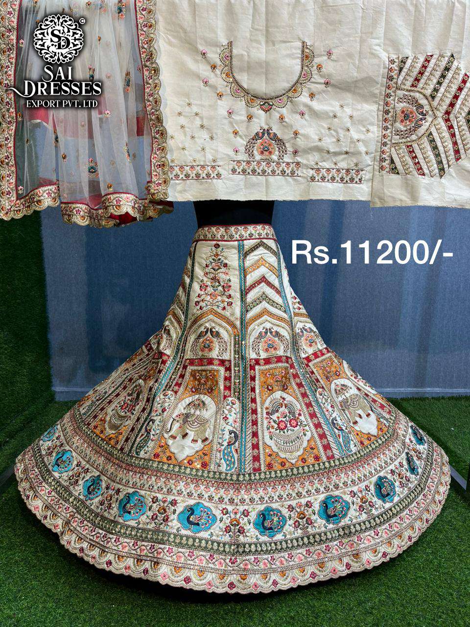 SAI DRESSES PRESENT TRADITIONAL BEAUTIFUL DESIGNER LEHENGA COLLECTION IN WHOLESALE RATE IN SURAT