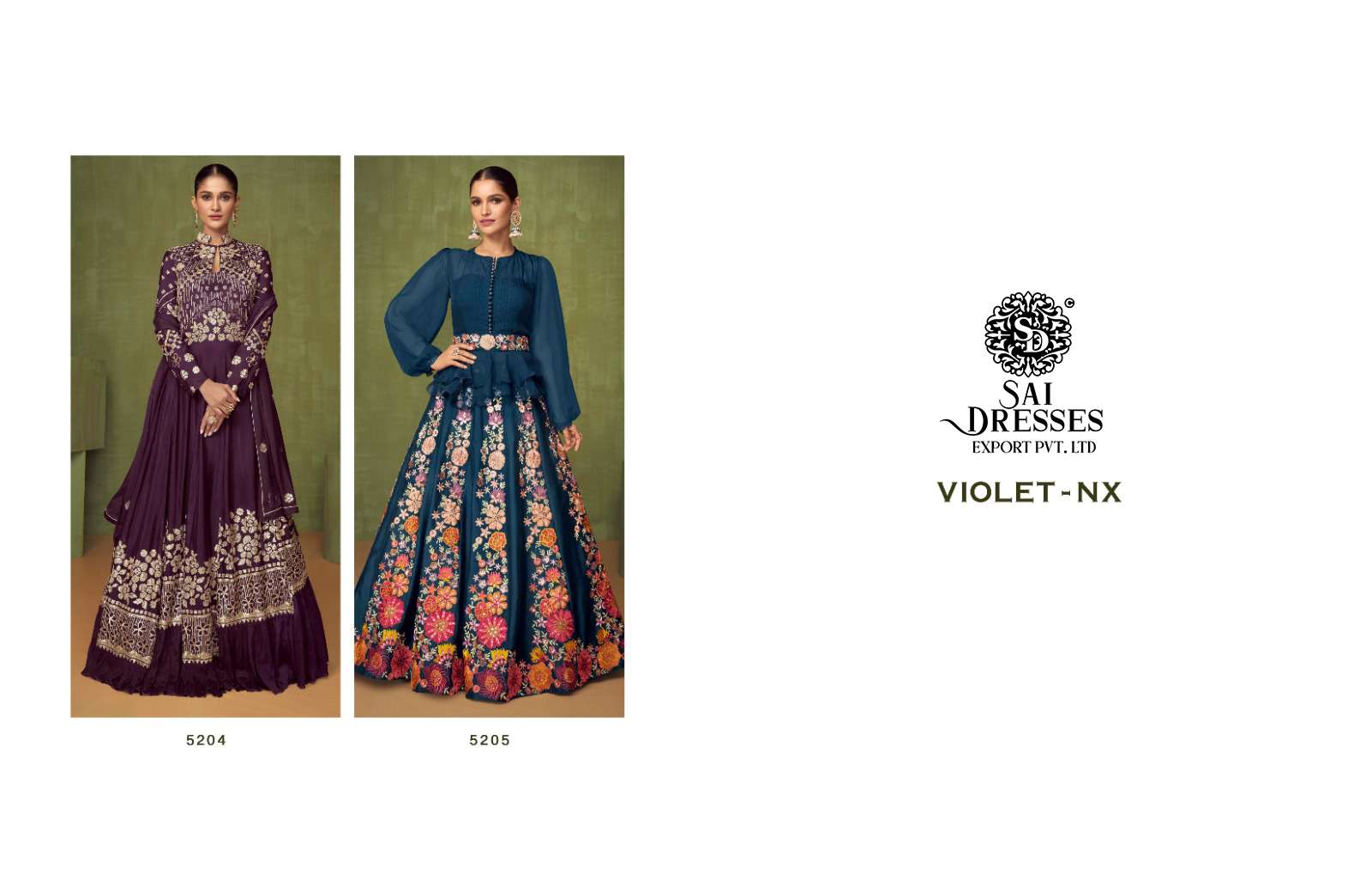 SAI DRESSES PRESENT VIOLET NX FESTIVE WEAR READYMADE DESIGNER COLLECTION IN WHOLESALE RATE IN SURAT 