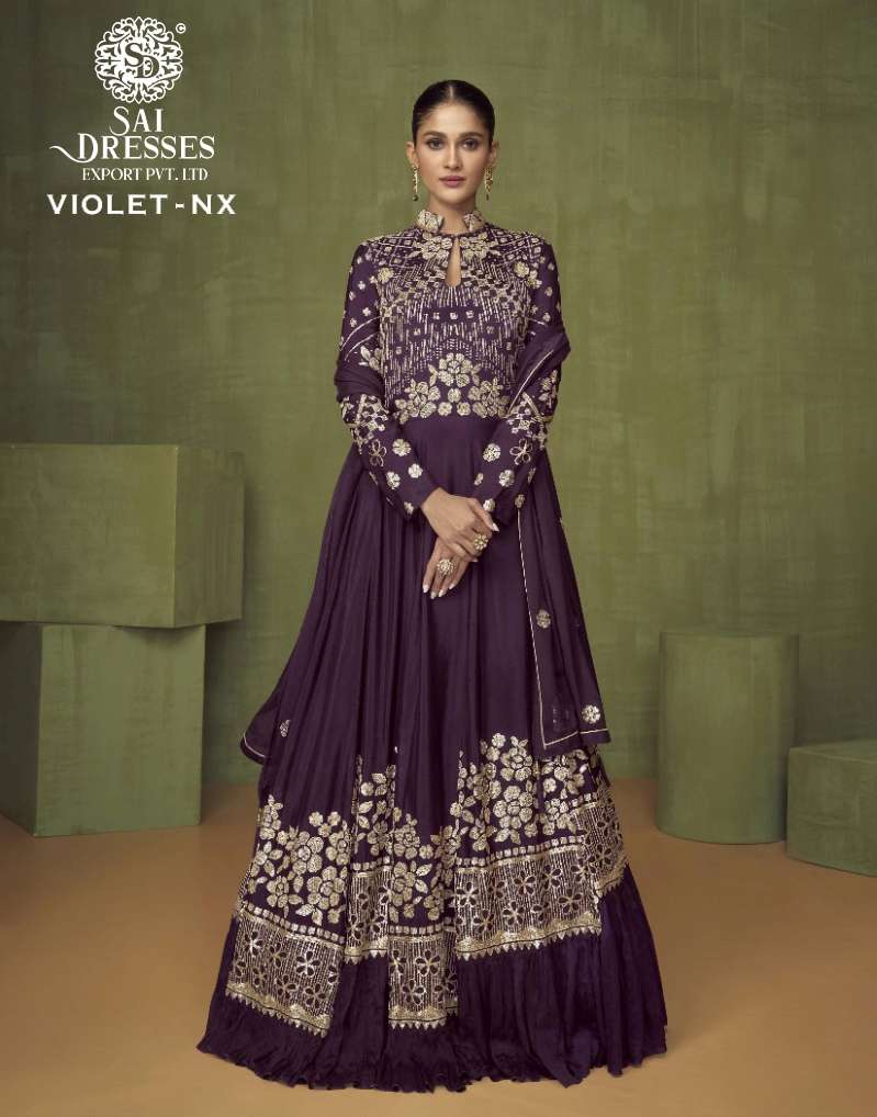 SAI DRESSES PRESENT VIOLET NX FESTIVE WEAR READYMADE DESIGNER COLLECTION IN WHOLESALE RATE IN SURAT 