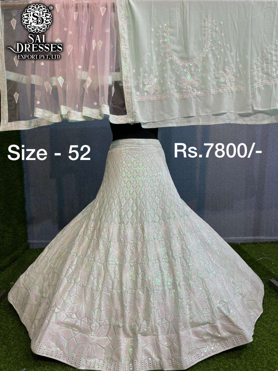 SAI DRESSES PRESENT WEDDING RECEPTION WEAR BEAUTIFUL DESIGNER LEHENGA COLLECTION IN WHOLESALE RATE IN SURAT