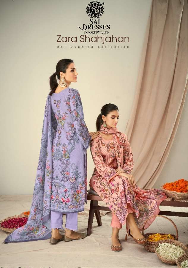 SAI DRESSES PRESENT ZARA SHAHJHAN LUXURY LAWN COTTON DIGITAL PRINTED SALWAR SUITS IN WHOLESALE RATE IN SURAT