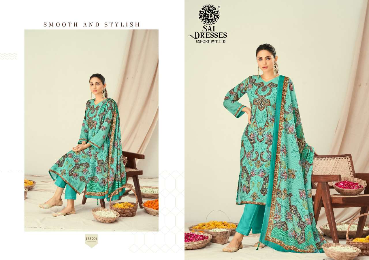 SAI DRESSES PRESENT ZARA SHAHJHAN LUXURY LAWN COTTON DIGITAL PRINTED SALWAR SUITS IN WHOLESALE RATE IN SURAT