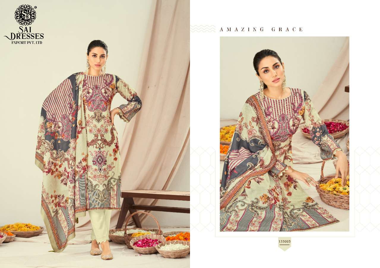 SAI DRESSES PRESENT ZARA SHAHJHAN LUXURY LAWN COTTON DIGITAL PRINTED SALWAR SUITS IN WHOLESALE RATE IN SURAT