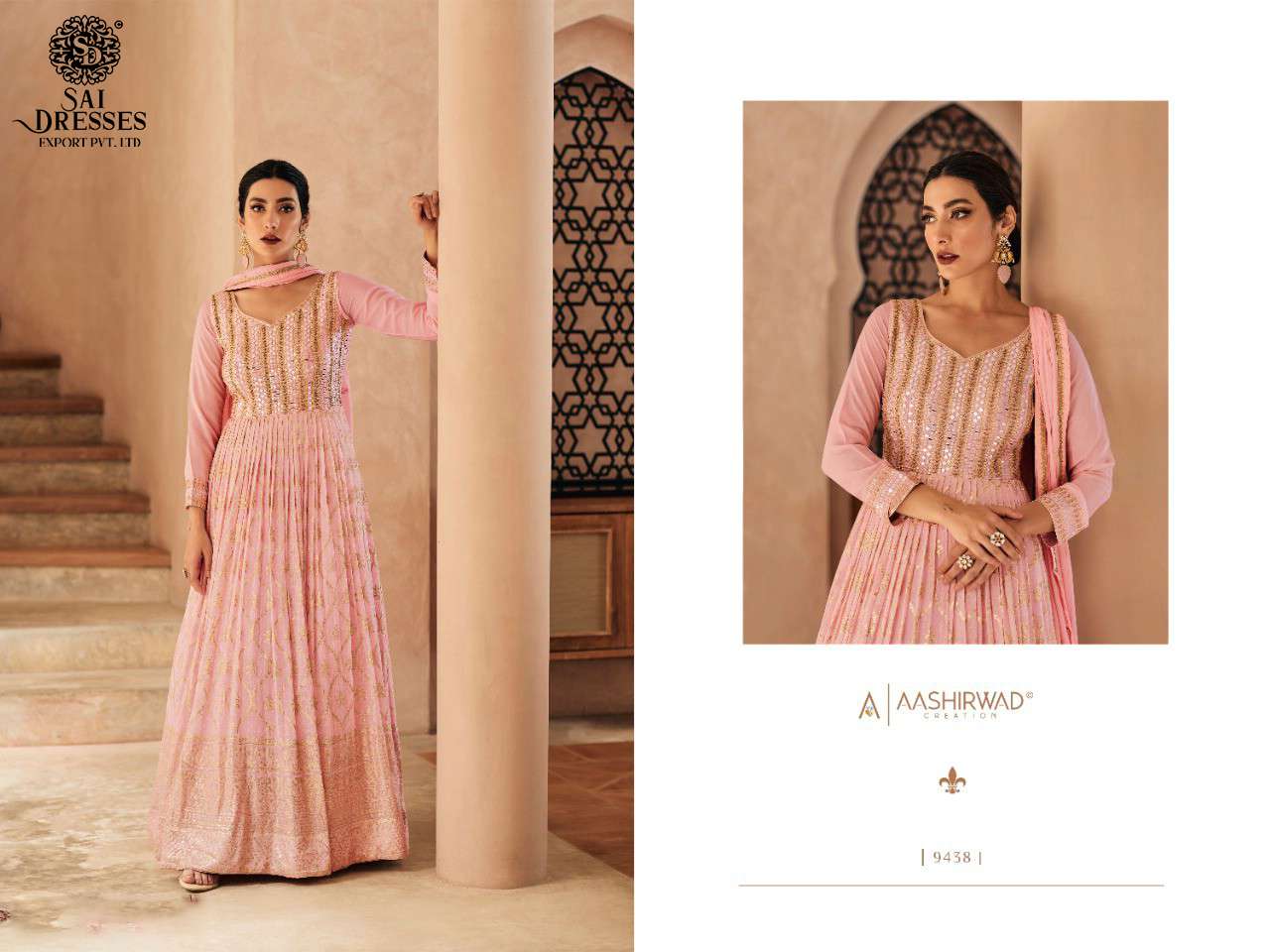 SAI DRESSES PRESENT ZARA WEDDING WEAR READYMADE DESIGNER COLLECTION IN WHOLESALE RATE IN SURAT