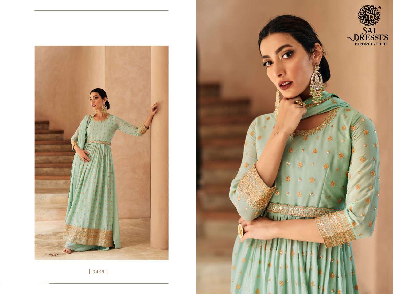 SAI DRESSES PRESENT ZARA WEDDING WEAR READYMADE DESIGNER COLLECTION IN WHOLESALE RATE IN SURAT