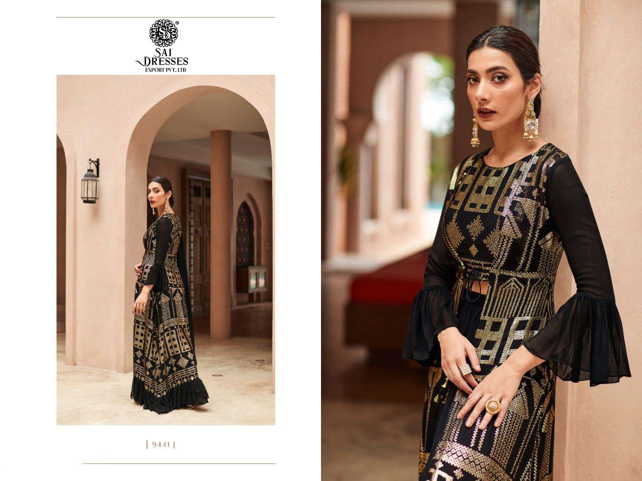 SAI DRESSES PRESENT ZARA WEDDING WEAR READYMADE DESIGNER COLLECTION IN WHOLESALE RATE IN SURAT