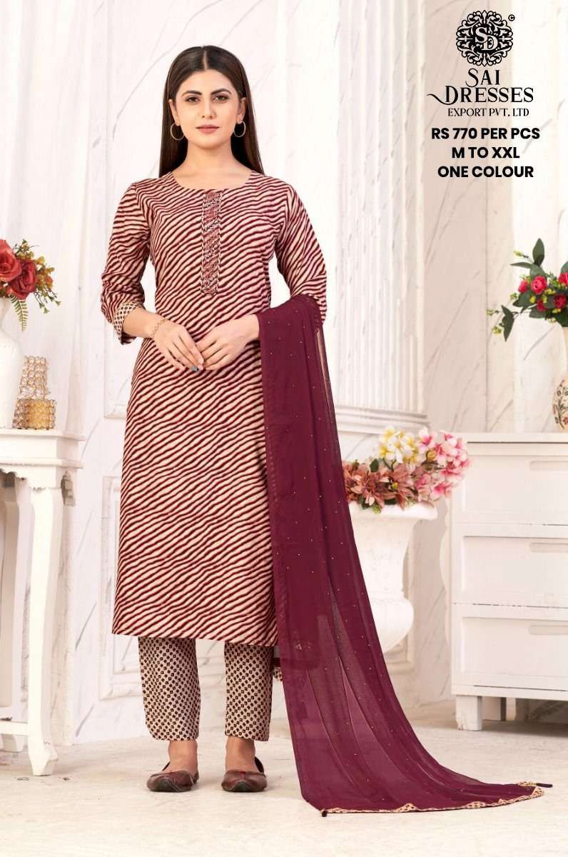 SAI DRESSES PRESENT D.NO 551 READY TO WEAR DESIGNER 3 PIECE CONCEPT COMBO COLLECTION IN WHOLESALE RATE IN SURAT