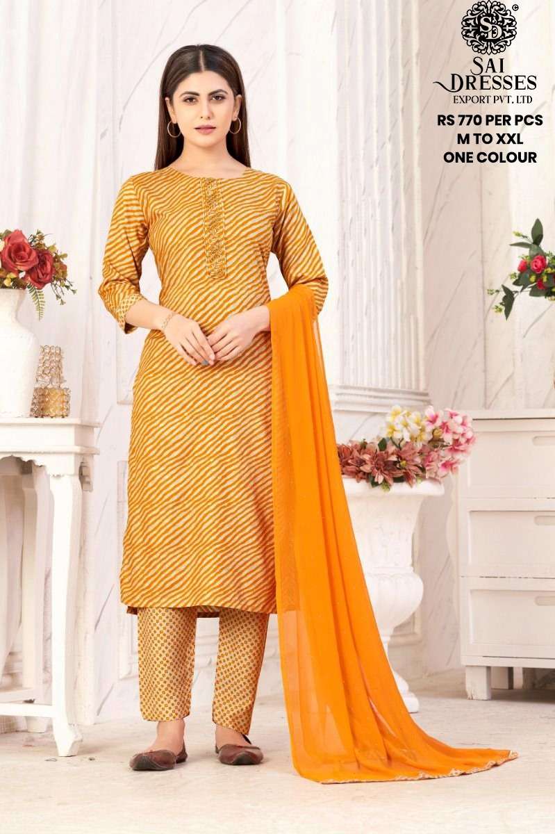 SAI DRESSES PRESENT D.NO 552 READY TO WEAR DESIGNER 3 PIECE CONCEPT COMBO COLLECTION IN WHOLESALE RATE IN SURAT