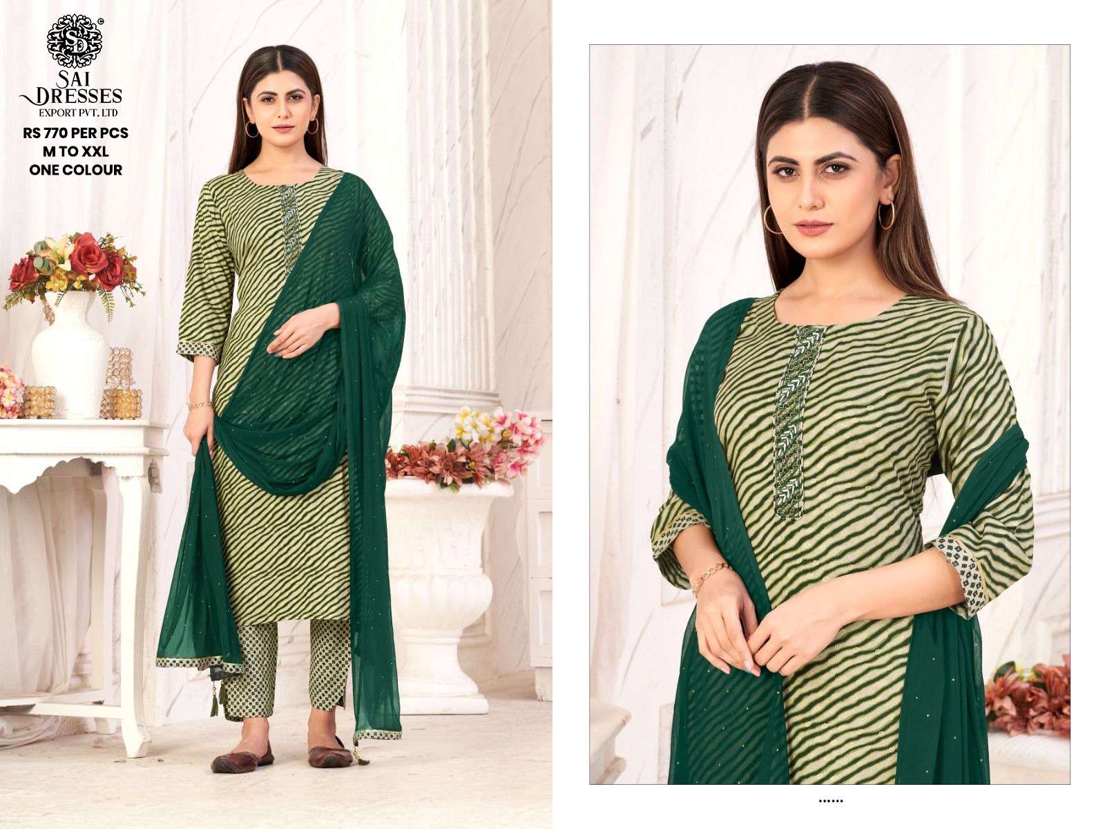 SAI DRESSES PRESENT D.NO 556 READY TO WEAR DESIGNER 3 PIECE CONCEPT COMBO COLLECTION IN WHOLESALE RATE IN SURAT