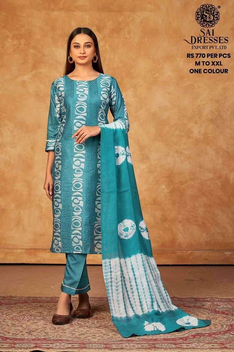 SAI DRESSES PRESENT D.NO 557 READY TO WEAR DESIGNER 3 PIECE CONCEPT COMBO COLLECTION IN WHOLESALE RATE IN SURAT