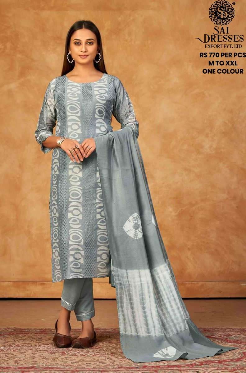 SAI DRESSES PRESENT D.NO 562 READY TO WEAR DESIGNER 3 PIECE CONCEPT COMBO COLLECTION IN WHOLESALE RATE IN SURAT