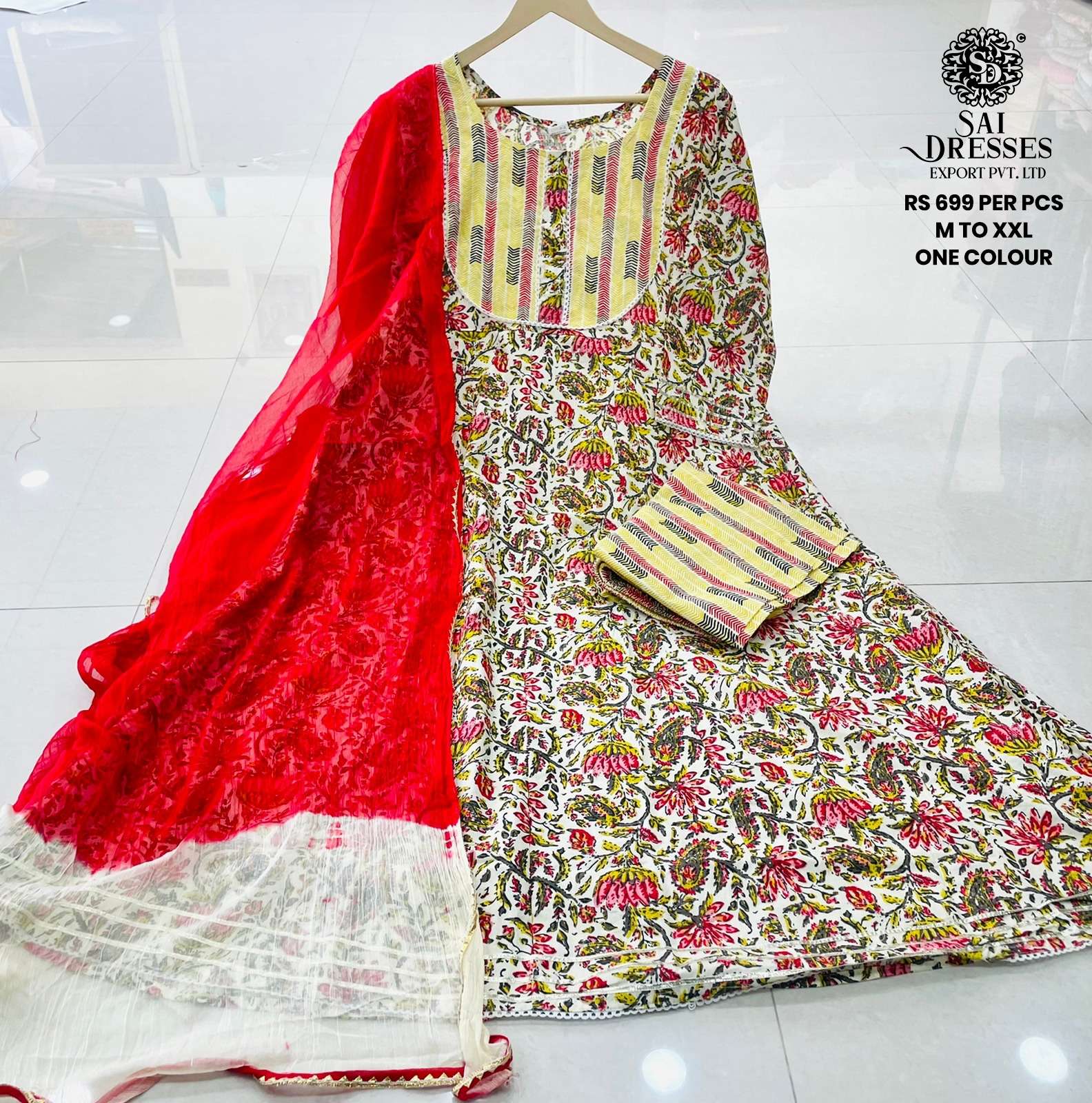 SAI DRESSES PRESENT D.NO 622 READY TO WEAR DESIGNER 3 PIECE CONCEPT COMBO COLLECTION IN WHOLESALE RATE IN SURAT