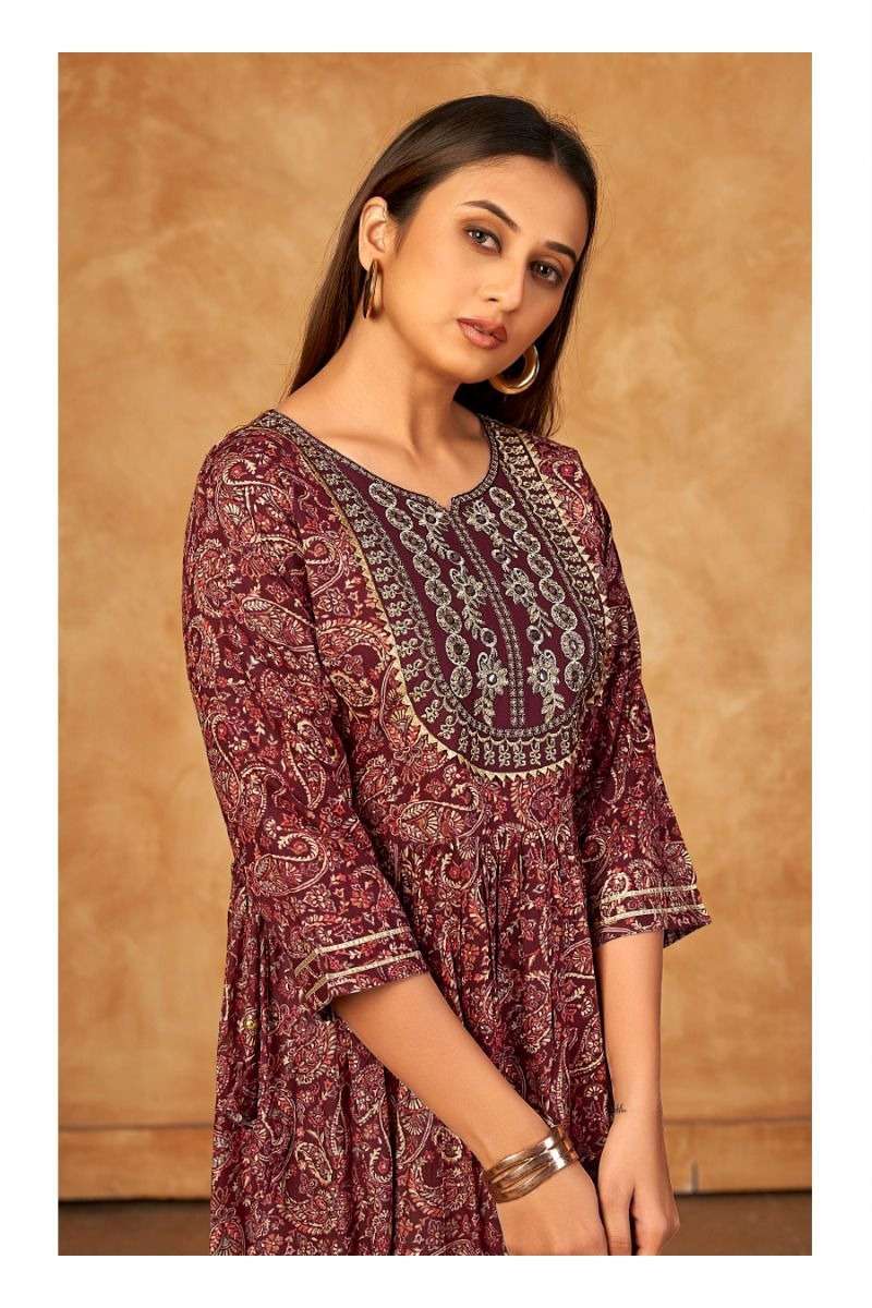 SAI DRESSES PRESENT D.NO 705 FANCY LONG DESIGNER KURTI COMBO COLLECTION IN WHOLESALE RATE IN SURAT