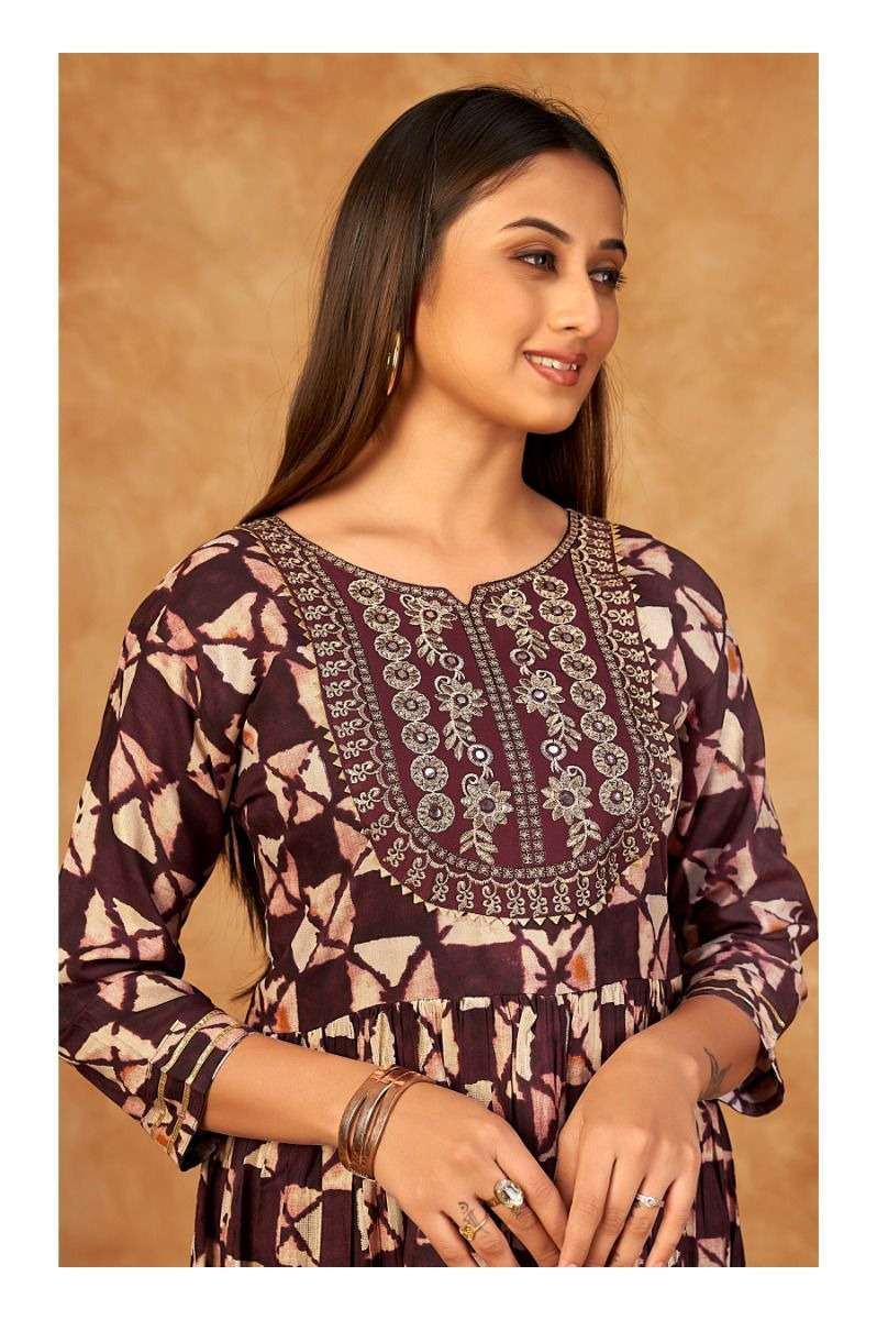 SAI DRESSES PRESENT D.NO 707 FANCY LONG DESIGNER KURTI COMBO COLLECTION IN WHOLESALE RATE IN SURAT