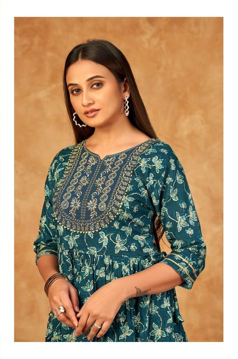 SAI DRESSES PRESENT D.NO 718 FANCY LONG DESIGNER KURTI COMBO COLLECTION IN WHOLESALE RATE IN SURAT