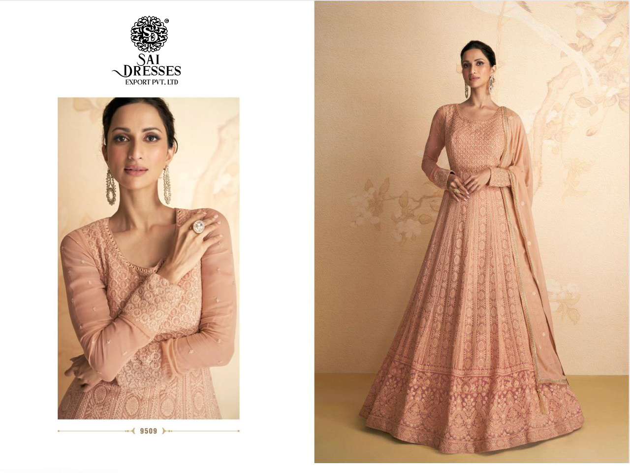 SAI DRESSES PRESENT DISHA READYMADE LONG GOWN STYLE PARTY WEAR DESIGNER COLLECTION IN WHOLESALE RATE IN SURAT