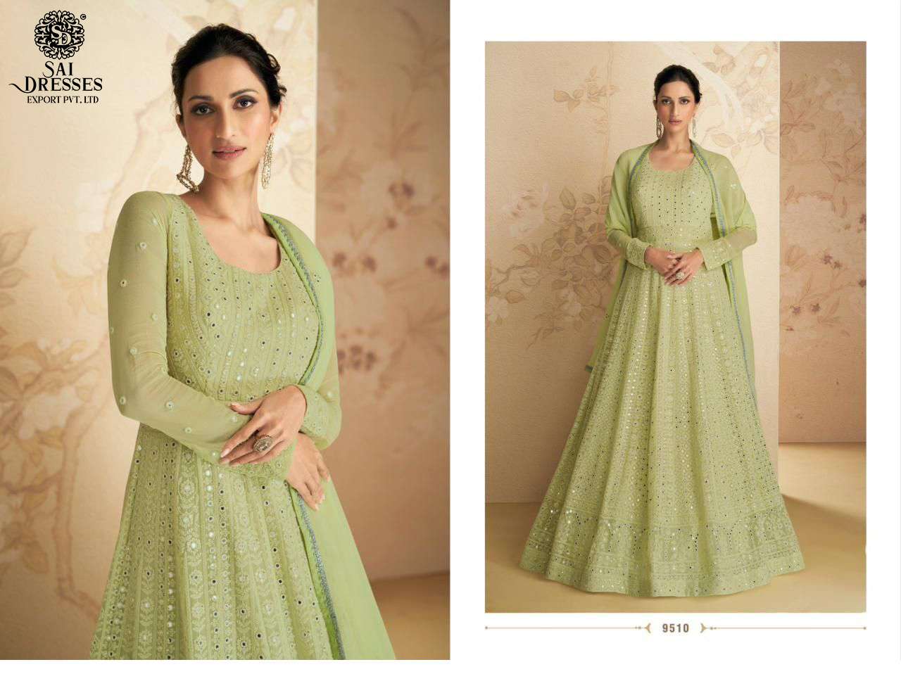 SAI DRESSES PRESENT DISHA READYMADE LONG GOWN STYLE PARTY WEAR DESIGNER COLLECTION IN WHOLESALE RATE IN SURAT