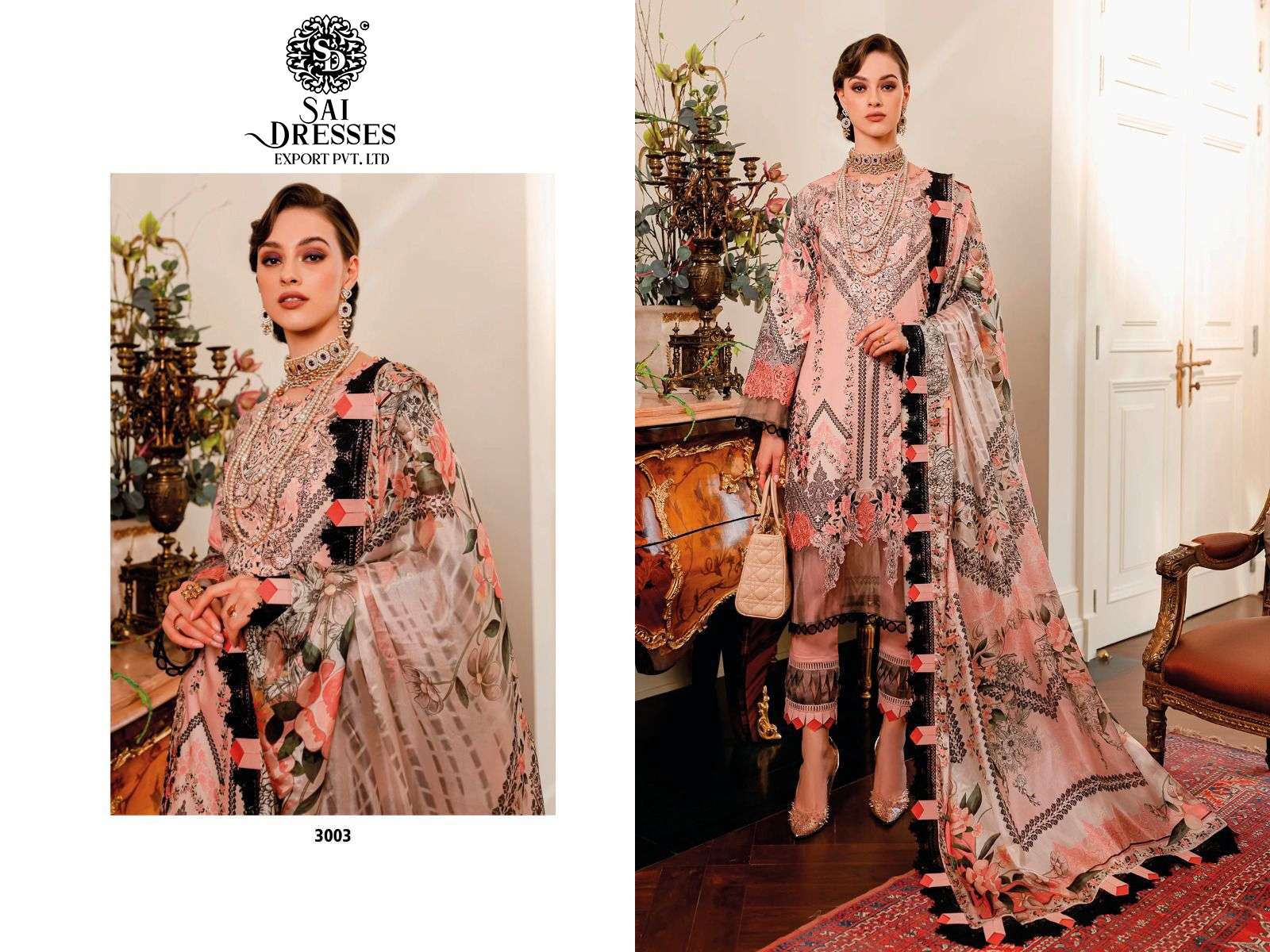 SAI DRESSES PRESENT FIRDOUS SOLITAIRE VOL 3 EXCLUSIVE PURE COTTON SUMMER WEAR PAKISTANI SALWAR SUITS IN WHOLESALE RATE IN SURAT