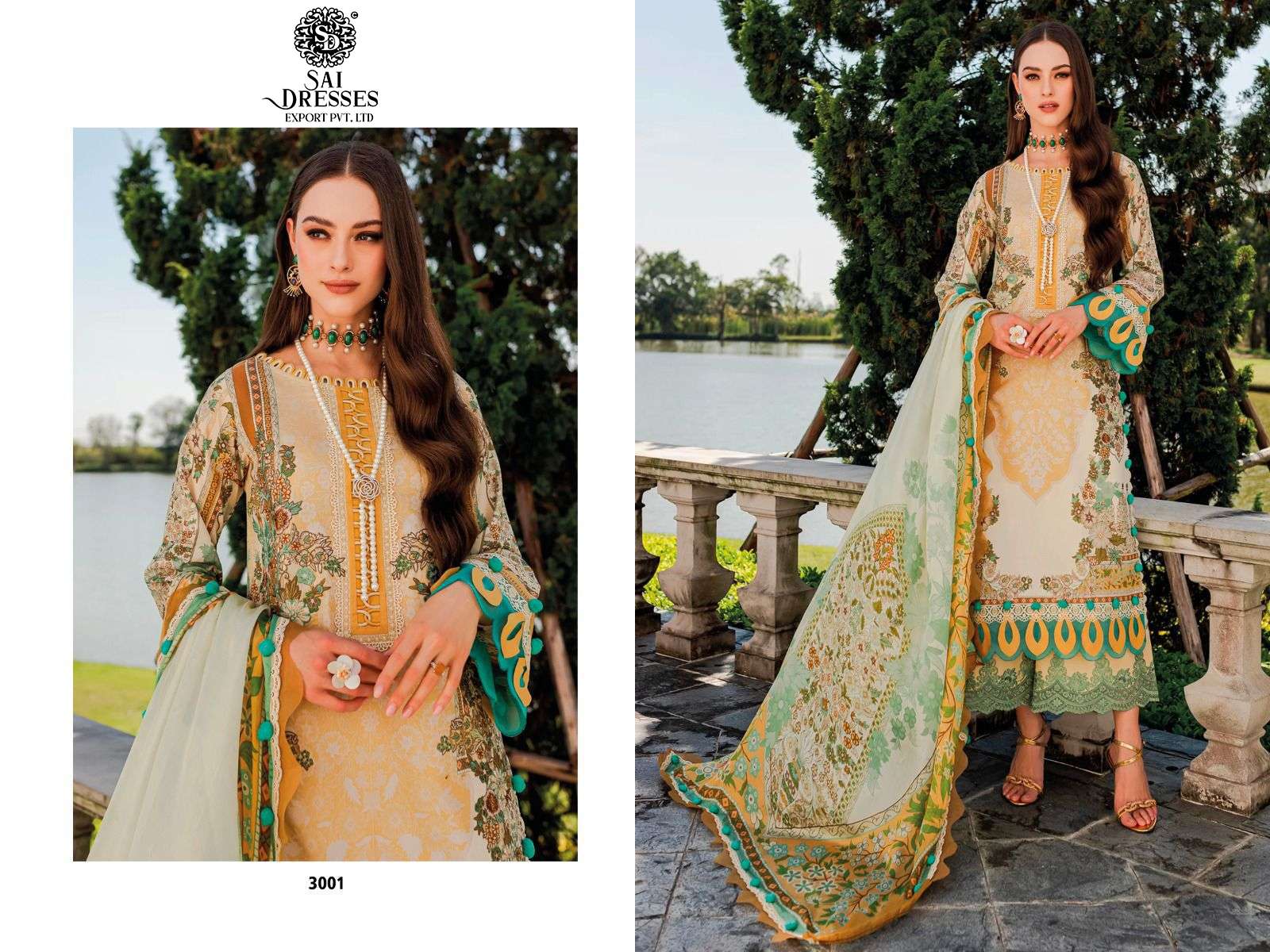SAI DRESSES PRESENT FIRDOUS SOLITAIRE VOL 3 EXCLUSIVE PURE COTTON SUMMER WEAR PAKISTANI SALWAR SUITS IN WHOLESALE RATE IN SURAT